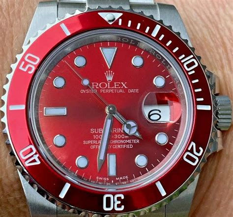 rolex with blue and red dial|Rolex red dial submariner.